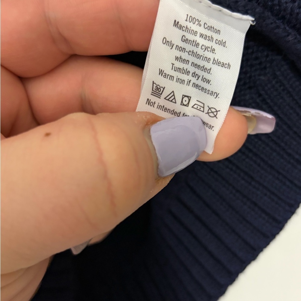 NWT Janie & Jack Navy and White Crewneck Sweater with Moose Design size boys 4 - Picture 5 of 5